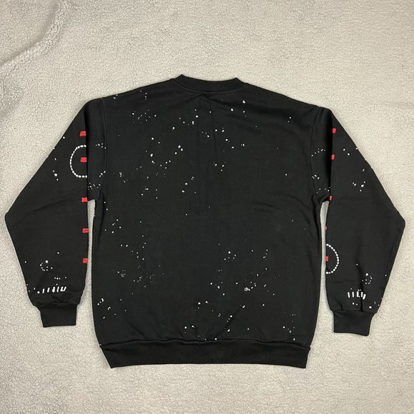 Cactus Jack Sweatshirt Mens Large L Black Stitched Crewneck Travis Scott World - Picture 2 of 11